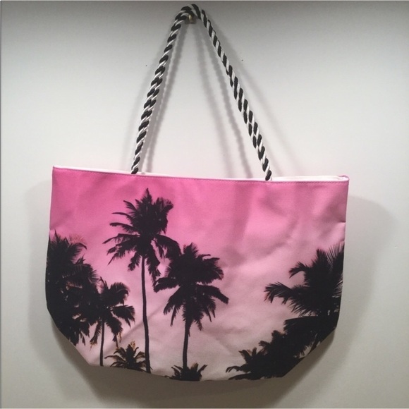 Avon Palm tree tote Magnetic closure no zipper Open concept no pockets - Picture 1 of 10